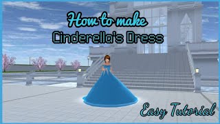 How to make Cinderella's Dress - Easy Tutorial #sakuraschoolsimulator