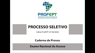 PROFEPT 2023 CORREÇÃO DO EXAME NACIONAL DE ACESSO PARTE 1