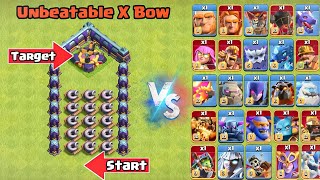 Unbeatable X Bow + 15 Tornado Trap Vs All Troops Who Will Beat The X Bow | Clash Of Clans