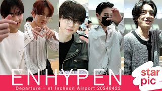 엔하이픈 '멋진 모습 보여줄게요!' [STARPIC] / ENHYPEN Departure - at Incheon Airport 20240422