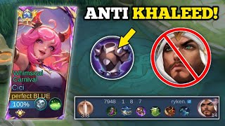 12 KILLS!😱 | CICI BEST BUILD TO DOMINATE META KHALEED IN EXP LANE! -MLBB🔥