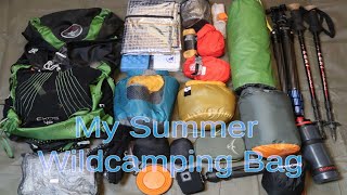 Solo Wild Camping Summer Kit | What I carry on my camps..