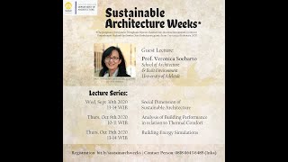 [Sustainable Architecture Weeks] Social Dimension of Sustainable Architecture