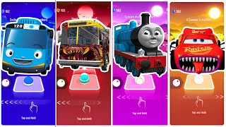 Tayo the little Bus 🆚 Bus Eater 🆚 Spider Thomas Train 🆚 McQueen Car Eater.🎶 Who will win?