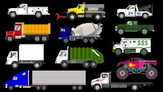 Trucks: Book Version - Street Vehicles - The Kids' Picture Show (Fun & Educational Learning Video)