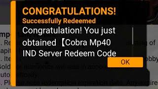 FF COBRA MP40 REDEEM CODE 🔥 - -para SAMSUNG,A3,A5,A6,A7,J2,J5,J7,S5,S6,S7,S9,A10,A20,A30,A50