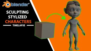 Sculpting stylized characters in Blender