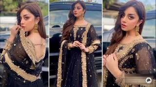 Alizeh Shah latest photo shoot in black dress and Pakistani dresdazzles in a beautiful black dress