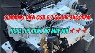 (Đã Bán) Cummins Điện QSB 6.7 550hp 3400rpm 107mm 4Val Chuyên Tốc Độ 0923,5555,97 Tâm Vlog| Bán Ghe