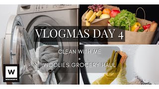 VLOGMAS 2022 DAY 4 | WOOLIES GROCERY DELIVERY & HAUL ft CHECKERS + CLEAN WITH ME | SA YOUTUBER