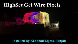 HighSet Gel Wire Pixel LED demo - 2811 LED Light Building Decoration India #pixelled