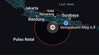 REKAMAN CCTV gempabumi dengan kekuatan: 6.4 SR, 85 km BaratDaya BANTUL-DIY, 30-Jun-23 19:57:43 WIB