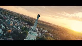 SANT'ANGELO LODIGIANO riprese Drone al tramonto su Duomo e Castello