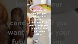 If you want to know your past, look into your present conditions. If you want to know your future,