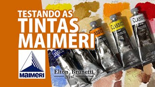 Testando as tintas Maimeri por Elton Brunetti