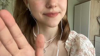 ASMR slow hand movements + mouth sounds