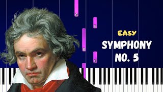 Symphony No. 5 - Beethoven | EASY piano tuto SLOW