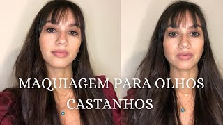 Maquiagem para olhos castanhos/escuros #makeuptutorial