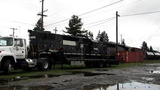 WRL 2802 and 5082 Switching Their Centralia Yard