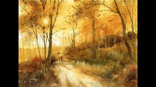 Learn to Paint Golden Light in Watercolor on a Late Autumn Walk