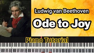 Beethoven - Ode To Joy EASY Leve 1 & 2 Piano Tutorial