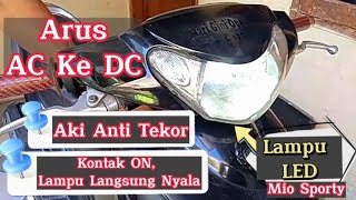 Cara Merubah Arus AC ke DC Yamaha Mio #caramerubaharusackedc #ubaharusackedc  #ackedc