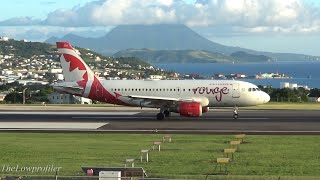 Air Canada Rouge Airbus A319-100 Takeoff Runway 07 | St. Kitts