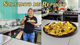 No sabes que cocinar hoy ? Preparate este SALTADITO DE REPOLLO con carne facil y delicioso