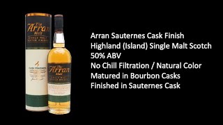 Arran Sauternes Cask Finish