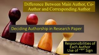 Authorship List in an Article | Main/Co-Author/Corresponding Author |Authorship | Young Researchers