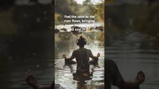 Feel the calm as the river flows, bringing peace to your mind and soul 🎧🧘 #meditation#riverflowsound