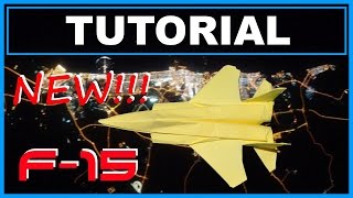 Origami Airplanes - Tutorial of F-15 Eagle with no cuts and no glue