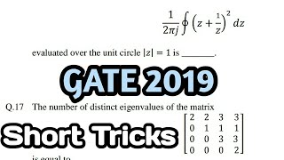 Eigen value and Complex Integration  II Gate 2019 Solution II  E&Tc