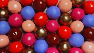 ASMR Clay Cracking Red Pink Gold Purple Balls (No Talking) #claycracking #asmr #oddlysatisfying