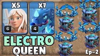 Th13 New Combo Electro Dragon With Queen Charge Attack Strategy ! Best Th13 Attack in CoC /2