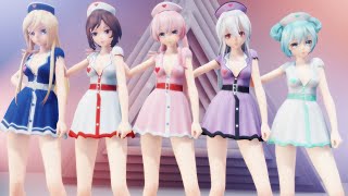 【MMD】BADKIZ - Come Closer [Lily, Meiko, Luka, Haku, Miku] (Nurse Costume)