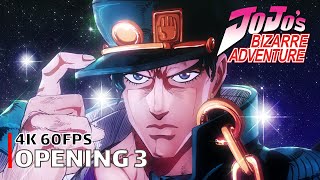 JoJo's Bizarre Adventure - Opening 3 [4K 60FPS | Creditless | CC]