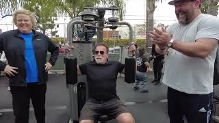 Arnold Schwarzenegger, Bert Kreischer, and Fortune Feimster Walk Into a Gym…