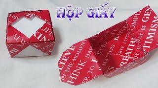 Hộp quà origami - Gấp hộp quà bằng giấy a4 -Gấp Hộp quà origami đơn giản - gấp hộp quà trong 5 phút