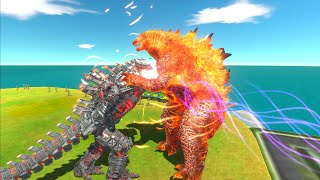 Mechagodzilla vs Godzilla Thermolnuclear Clash of the Growing Giant | Animal Revolt Battle Simulator