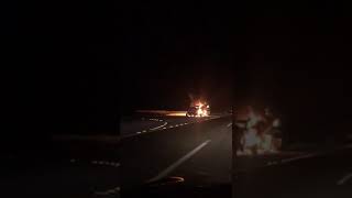 Se incendia 'nodriza' sobre la carretera Cardel Xalapa