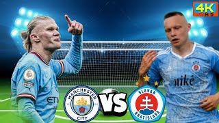 MANCHESTER CITY VS SLOVAN BRATISLAVA UEFA CHEMPIONS LEAGUE 24/25 FULL MATCH | eFootball Pes 2025 4K