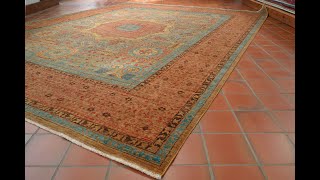 Handmade extra fine Afghan Mamluk carpet in classic design and soft colours 308754