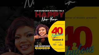 HAPPY NEW YEAR!  WISHING YOU THE BEST OF THE SEASON...WE ARE @40andfabulousnaija @mtnng