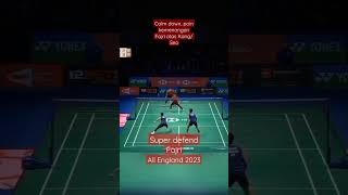 Super defend, poin kemenangan Fajri atas Kang/Seo All England 2023 #video #viral #badminton