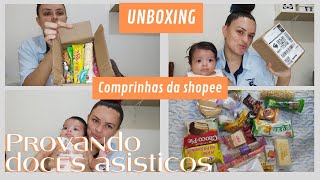 Provando doces asiáticos • Unboxing Ásia box | Comprinhas na shopee