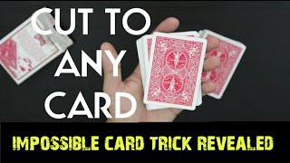 spectator cuts to his chosen card from a shuffled deck card trick tutorial