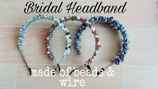 How to make bridal headband using wire & beads| Handmade Bridal Tiara| Small business idea #14