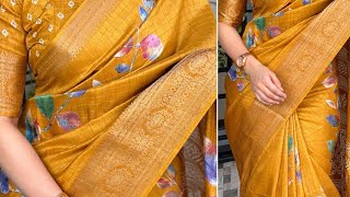 New Fancy saree collection printed sarees# dola silk sarees partyware sarees#new fancy saree 2024