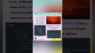 Create video captions using HTML | #HTMLtips #HTML #videocaptions #accessibility #webtech